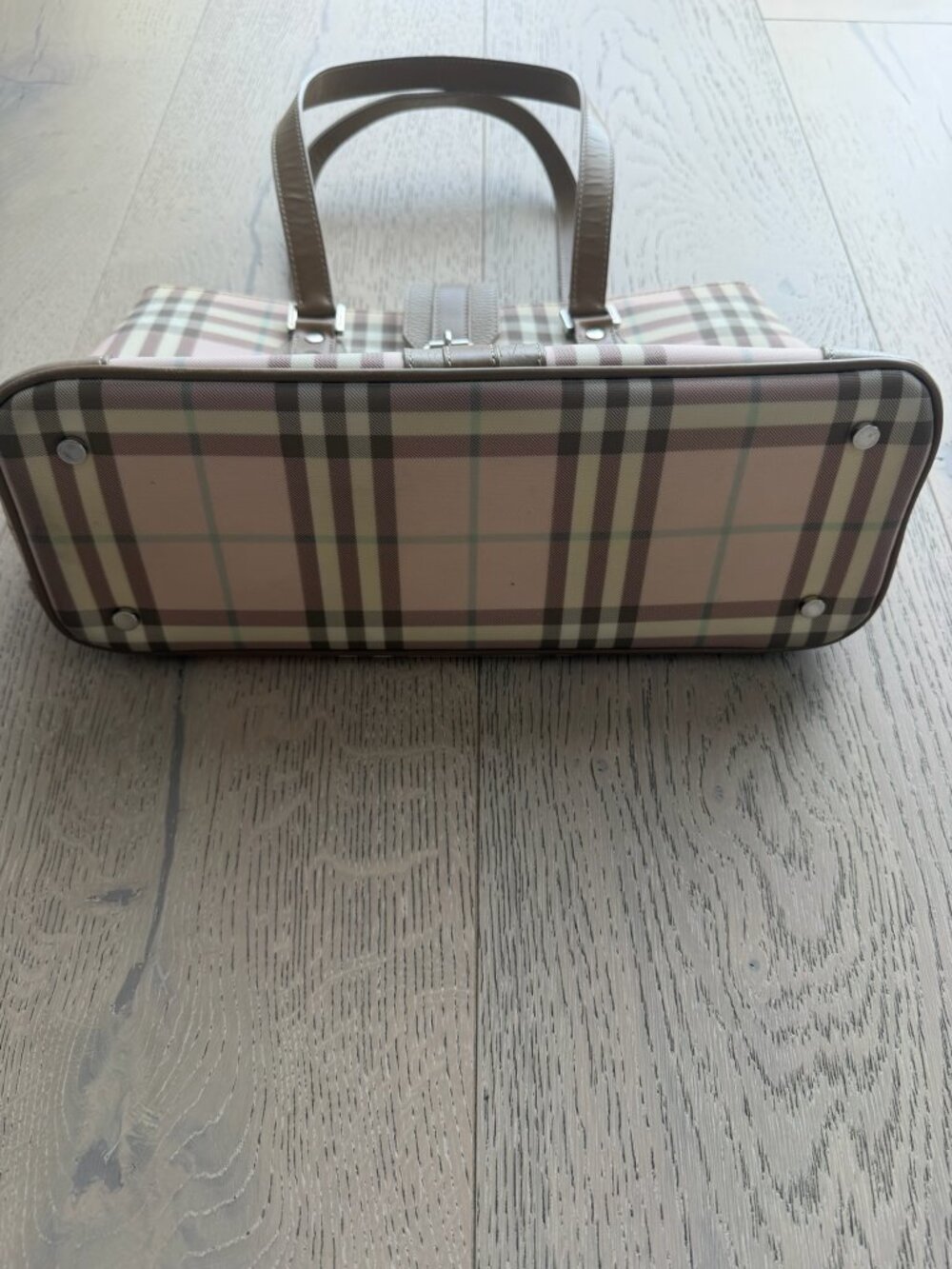 Burberry Pink Nova Check Medium Tote Bag - Picture 10 of 11